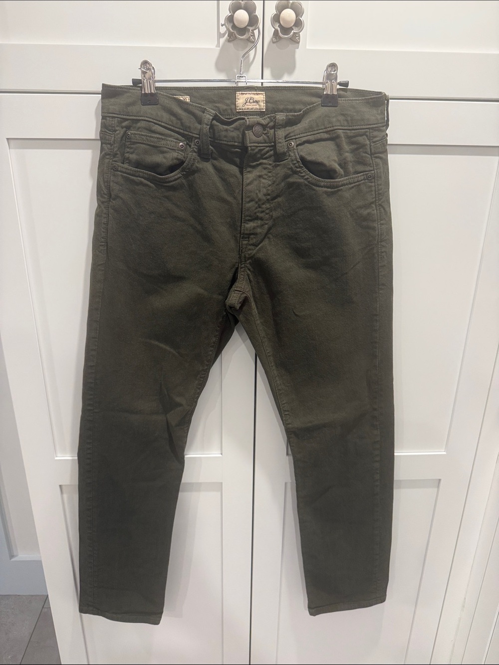 J. Crew Olive Green Slim Straight Men's Jeans